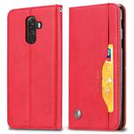 Knead Skin Texture Horizontal Flip Leather Case for Xiaomi Pocophone F1, with Photo Frame & Holder & Card Slots & Wallet(Red)