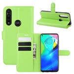 For Motorola Moto G Power Litchi Texture Horizontal Flip Protective Case with Holder & Card Slots & Wallet(Green)