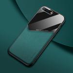 For iPhone 7 Plus/8 Plus All-inclusive Leather + Organic Glass Phone Case With Metal Iron Sheet(Green)