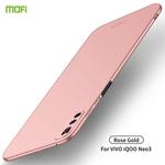 For Vivo iQOO Neo 3 MOFI Frosted PC Ultra-thin Hard Case(Rose gold)