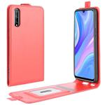 For Huawei Y8p/Enjoy 10s R64 Texture Single Vertical Flip Leather Protective Case with Card Slots & Photo Frame(Red)