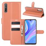 For Huawei Y8p/Enjoy 10s Litchi Texture Horizontal Flip Protective Case with Holder & Card Slots & Wallet(Brown)