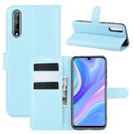 For Huawei Y8p/Enjoy 10s Litchi Texture Horizontal Flip Protective Case with Holder & Card Slots & Wallet(Blue)