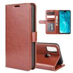 For Huawei Honor 9X Lite R64 Texture Single Horizontal Flip Protective Case with Holder & Card Slots & Wallet& Photo Frame(Brown)