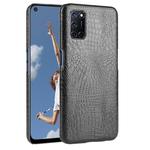 For Oppo A92/A52/A72 Shockproof Crocodile Texture PC + PU Case(Black)