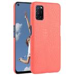 For Oppo A92/A52/A72 Shockproof Crocodile Texture PC + PU Case(Red)