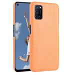 For Oppo A92/A52/A72 Shockproof Crocodile Texture PC + PU Case(Orabge)