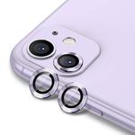 For iPhone 11 ENKAY Hat-Prince 2pcs  Aluminium Alloy + Tempered Glass Camera Lens Cover Full Coverage Protector(Purple)