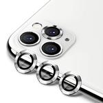 For iPhone 11 Pro / 11 Pro Max ENKAY Hat-Prince 3pcs Aluminium Alloy + Tempered Glass Camera Lens Cover Full Coverage Protector(Silver)