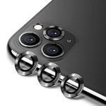 For iPhone 11 Pro / 11 Pro Max ENKAY Hat-Prince 3pcs Aluminium Alloy + Tempered Glass Camera Lens Cover Full Coverage Protector(Black)