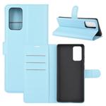 For Samsung Galaxy Note20 Litchi Texture Horizontal Flip Protective Case with Holder & Card Slots & Wallet(Blue)