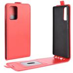 For Samsung Galaxy Note20 R64 Texture Single Vertical Flip Leather Protective Case with Card Slots & Photo Frame(Red)