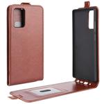 For Samsung Galaxy Note20 R64 Texture Single Vertical Flip Leather Protective Case with Card Slots & Photo Frame(Brown)