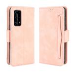 For Huawei P40 Pro+/P40 Pro Plus Wallet Style Skin Feel Calf Pattern Leather Case ，with Separate Card Slot(Pink)