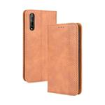 For Huawei P Smart S/Y8p/Enjoy 10S Magnetic Buckle Retro Crazy Horse Texture Horizontal Flip Leather Case  , with Holder & Card Slots & Photo Frame(Brown)