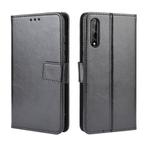 For Huawei P Smart S/Y8p/Enjoy 10S Retro Crazy Horse Texture Horizontal Flip Leather Case , with Holder & Card Slots & Photo Frame(Black)