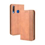 For Infinix Smart 3 Plus / X627 Magnetic Buckle Retro Crazy Horse Texture Horizontal Flip Leather Case  , with Holder & Card Slots & Photo Frame(Brown)