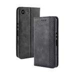 Magnetic Buckle Retro Crazy Horse Texture Horizontal Flip Leather Case for Sony Xperia ACE SO-02L, with Holder & Card Slots & Photo Frame(Black)