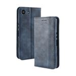 Magnetic Buckle Retro Crazy Horse Texture Horizontal Flip Leather Case for Sony Xperia ACE SO-02L, with Holder & Card Slots & Photo Frame(Blue)