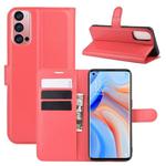 For OPPO Reno 4 Pro 5G Litchi Texture Horizontal Flip Protective Case with Holder & Card Slots & Wallet(Red)