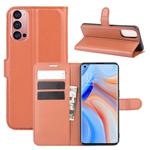 For OPPO Reno 4 Pro 5G Litchi Texture Horizontal Flip Protective Case with Holder & Card Slots & Wallet(Brown)