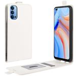 For OPPO Reno 4 5G R64 Texture Single Vertical Flip Leather Protective Case with Card Slots & Photo Frame(White)