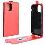 For iPhone 12 / 12 Pro R64 Texture Single Vertical Flip Leather Protective Case with Card Slots & Photo Frame(Red)