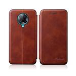 For Xiaomi Redmi K30 Pro / Redmi K30 Pro Zoom Poco F2 Pro Integrated Electricity Pressing Retro Texture Magnetic TPU+PU Leather Case with Card Slot & Holder(Brown)