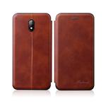 For Xiaomi Redmi 8A Integrated Electricity Pressing Retro Texture Magnetic TPU+PU Leather Case with Card Slot & Holder(Brown)