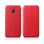 For Xiaomi Redmi 8A Integrated Electricity Pressing Retro Texture Magnetic TPU+PU Leather Case with Card Slot & Holder(Red)