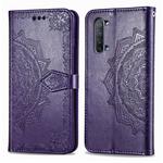 For OPPO Find X2 Lite / Reno 3 Halfway Mandala Embossing Pattern Horizontal Flip Leather Case with Holder & Card Slots & Wallet & Photo Frame & Lanyard(Purple)