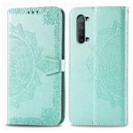 For OPPO Find X2 Lite / Reno 3 Halfway Mandala Embossing Pattern Horizontal Flip Leather Case with Holder & Card Slots & Wallet & Photo Frame & Lanyard(Green)