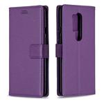 For OnePlus 8 Pro Litchi Texture Horizontal Flip Leather Case with Holder & Card Slots & Wallet & Photo Frame(Purple)