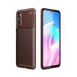 For Huawei Enjoy Z 5G Carbon Fiber Texture Shockproof TPU Case(Brown)