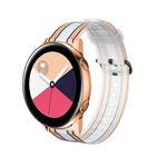 22mm For Huawei Watch GT2e / GT / GT2 46MM Striped Silicone Watch Band(White)