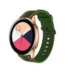 20mm For Huami Amazfit GTS / Samsung Galaxy Watch Active 2 / Huawei Watch GT2 42MM Striped Silicone Watch Band(Army Green)