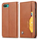 Knead Skin Texture Horizontal Flip Leather Case for Huawei Honor 10, with Photo Frame & Holder & Card Slots & Wallet(Brown)