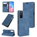 For Huawei Enjoy Z 5G Retro-skin Business Magnetic Suction Leather Case with Holder & Card Slots & Wallet(Dark Blue)