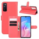 For Huawei Enjoy Z 5G Litchi Texture Horizontal Flip Protective Case with Holder & Card Slots & Wallet(Red)