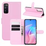 For Huawei Enjoy Z 5G Litchi Texture Horizontal Flip Protective Case with Holder & Card Slots & Wallet(Pink)