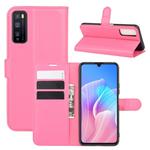 For Huawei Enjoy Z 5G Litchi Texture Horizontal Flip Protective Case with Holder & Card Slots & Wallet(Rose red)