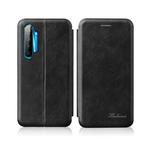 For OPPO K5 / Realme XT / Realme X2 Integrated Electricity Pressing Retro Texture Magnetic TPU+PU Leather Case with Card Slot & Holder(Black)