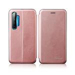 For OPPO K5 / Realme XT / Realme X2 Integrated Electricity Pressing Retro Texture Magnetic TPU+PU Leather Case with Card Slot & Holder(Rose Gold)