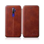 For OPPO A52 / A72 / A92 Integrated Electricity Pressing Retro Texture Magnetic TPU+PU Leather Case with Card Slot & Holder(Brown)