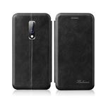 For OnePlus 6T / OnePlus 7 Integrated Electricity Pressing Retro Texture Magnetic TPU+PU Leather Case with Card Slot & Holder(Black)
