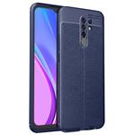 For Xiaomi Redmi 9 Litchi Texture TPU Shockproof Case(Navy Blue)