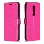For OnePlus 8 Crazy Horse Texture Horizontal Flip Leather Case with Holder & Card Slots & Wallet & Photo Frame(Rose Red)