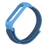 For Xiaomi Mi Band 5/4/3 Texture Case Hook and Loop Fastener Watch Band(Cape Blue)