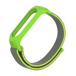 For Xiaomi Mi Band 5/4/3 Texture Case Hook and Loop Fastener Watch Band(Bright yellow)