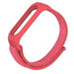 For Xiaomi Mi Band 5/4/3 Texture Case Hook and Loop Fastener Watch Band(Hibiscus Powder)